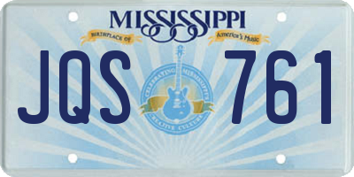 MS license plate JQS761