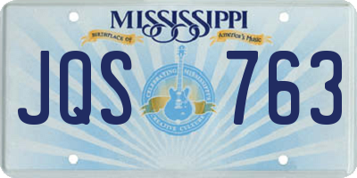 MS license plate JQS763