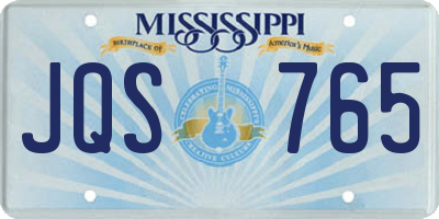 MS license plate JQS765