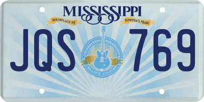 MS license plate JQS769