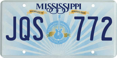 MS license plate JQS772