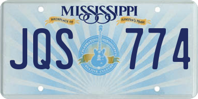 MS license plate JQS774