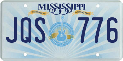 MS license plate JQS776