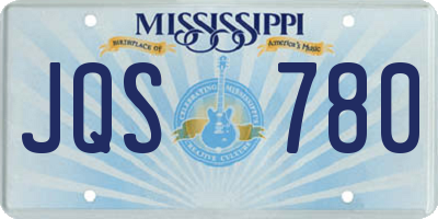 MS license plate JQS780