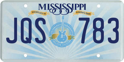 MS license plate JQS783