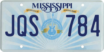 MS license plate JQS784