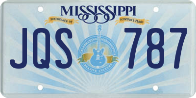 MS license plate JQS787