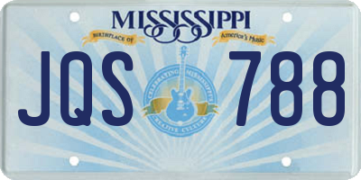 MS license plate JQS788