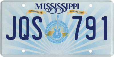MS license plate JQS791