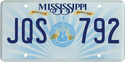 MS license plate JQS792