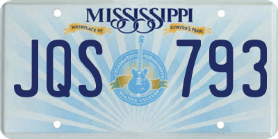 MS license plate JQS793