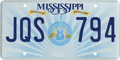 MS license plate JQS794