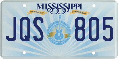 MS license plate JQS805