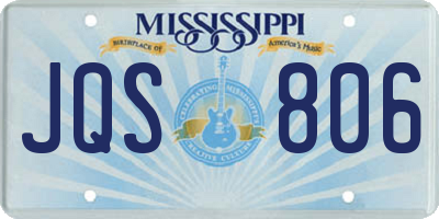 MS license plate JQS806