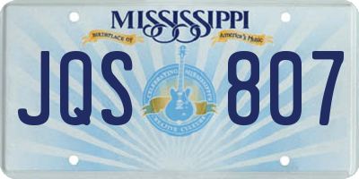 MS license plate JQS807