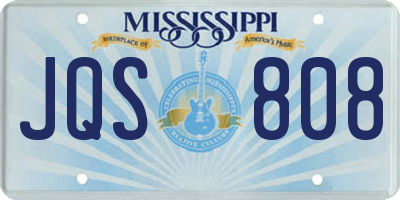 MS license plate JQS808