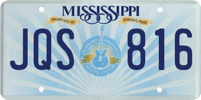MS license plate JQS816