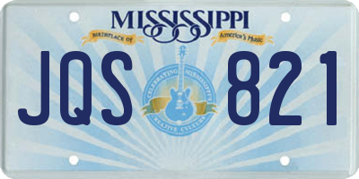 MS license plate JQS821
