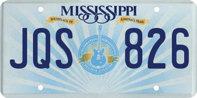 MS license plate JQS826