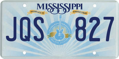 MS license plate JQS827