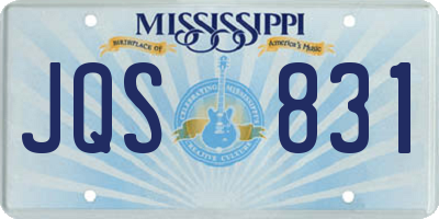 MS license plate JQS831