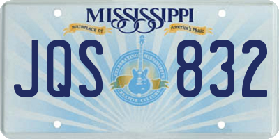 MS license plate JQS832