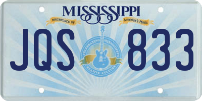 MS license plate JQS833