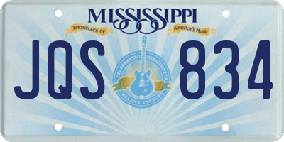 MS license plate JQS834