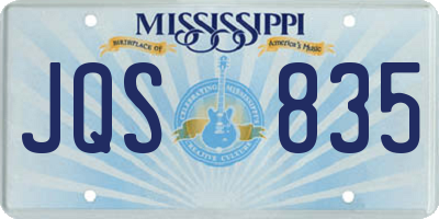 MS license plate JQS835