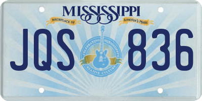 MS license plate JQS836