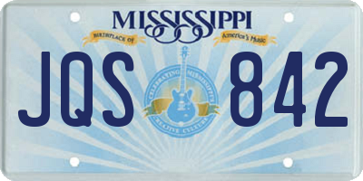 MS license plate JQS842