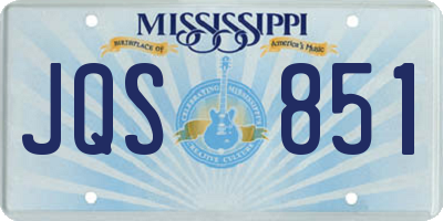 MS license plate JQS851