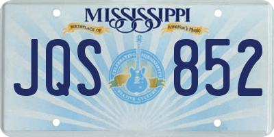 MS license plate JQS852