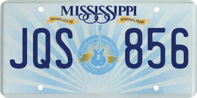 MS license plate JQS856