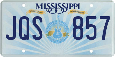 MS license plate JQS857