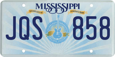 MS license plate JQS858