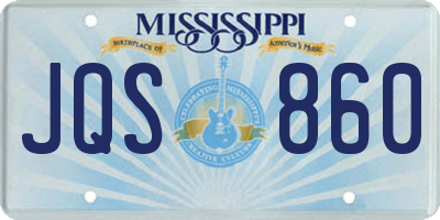 MS license plate JQS860