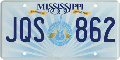 MS license plate JQS862