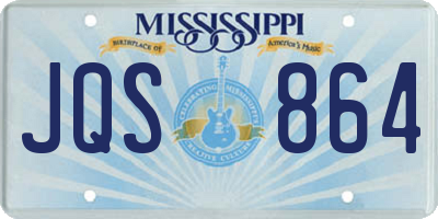 MS license plate JQS864