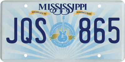 MS license plate JQS865