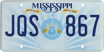 MS license plate JQS867