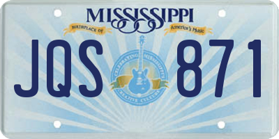 MS license plate JQS871