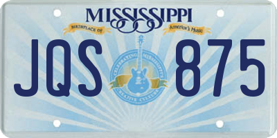 MS license plate JQS875