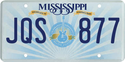 MS license plate JQS877