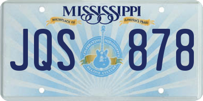 MS license plate JQS878