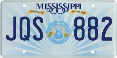 MS license plate JQS882