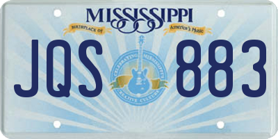 MS license plate JQS883