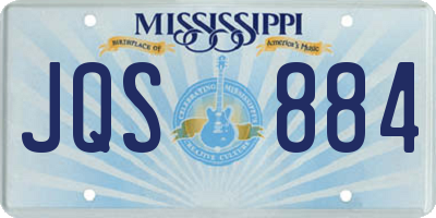 MS license plate JQS884