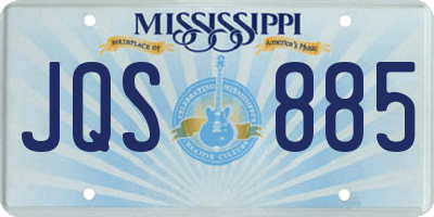 MS license plate JQS885