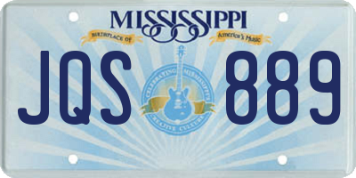 MS license plate JQS889